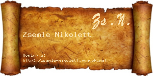 Zsemle Nikolett névjegykártya