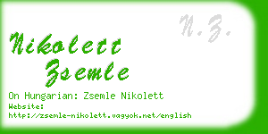 nikolett zsemle business card